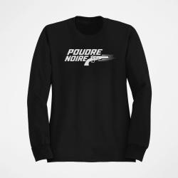 Sweat Tir Sportif Poudre noire Typographie Noir