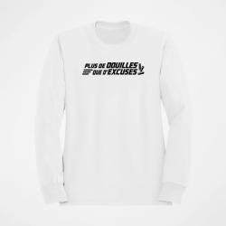 Sweat Tir Sportif Plus de douilles que d'excuses Blanc