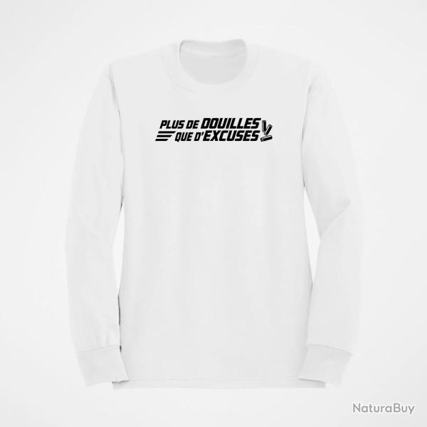 Sweat Tir Sportif Plus de douilles que d'excuses Blanc