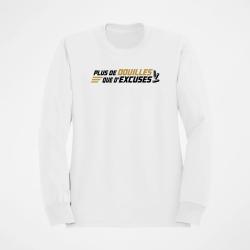 Sweat Tir Sportif Plus de douilles que d'excuses Blanc / Orange