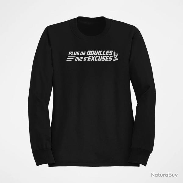 Sweat Tir Sportif Plus de douilles que d'excuses Noir