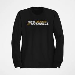Sweat Tir Sportif Plus de douilles que d'excuses Noir / Orange