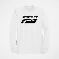 Sweat Tir Sportif Pistolet PN Blanc