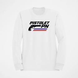 Sweat Tir Sportif Pistolet PN Blanc / Orange