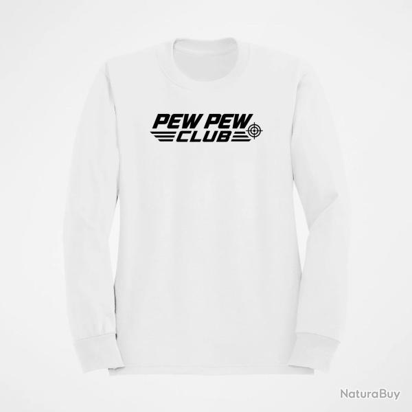 Sweat Tir Sportif Pew Pew Club Blanc