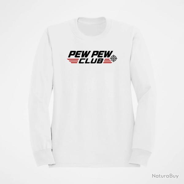 Sweat Tir Sportif Pew Pew Club Blanc / Orange