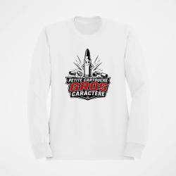 Sweat Tir Sportif Petite cartouche, gros caract&egrave;re Blanc / Orange