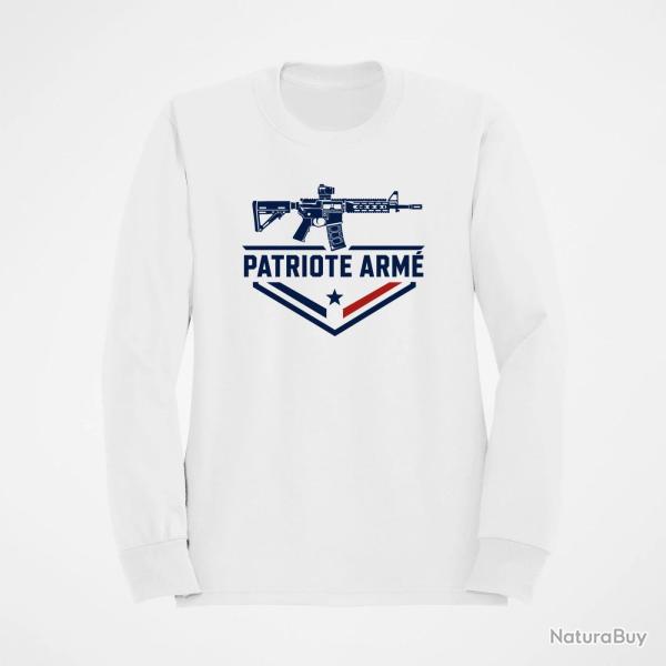 Sweat Tir Sportif Patriote Arme Blanc / Orange