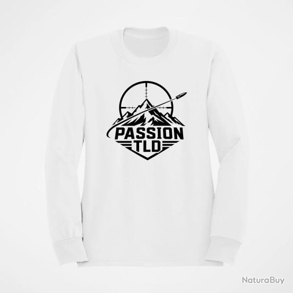 Sweat Tir Sportif Passion TLD Blanc