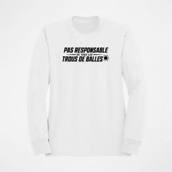 Sweat Tir Sportif Pas responsable des trous de balles Rouge Blanc