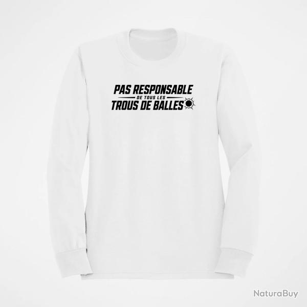 Sweat Tir Sportif Pas responsable des trous de balles Rouge Blanc