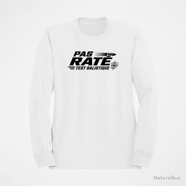 Sweat Tir Sportif Pas rat� Test balistique Blanc