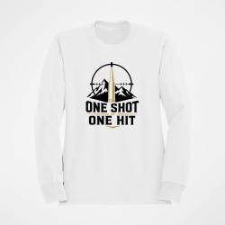 Sweat Tir Sportif One Shot One Hit Cible montagne Blanc / Orange