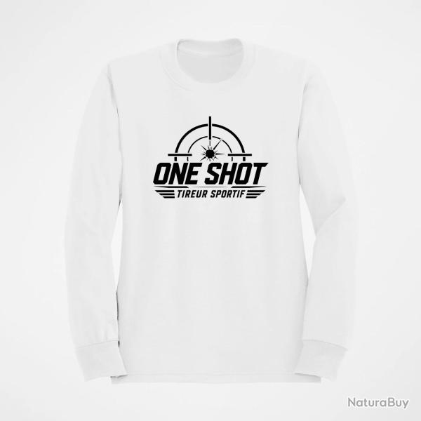 Sweat Tir Sportif One Shot Tireur sportif Blanc