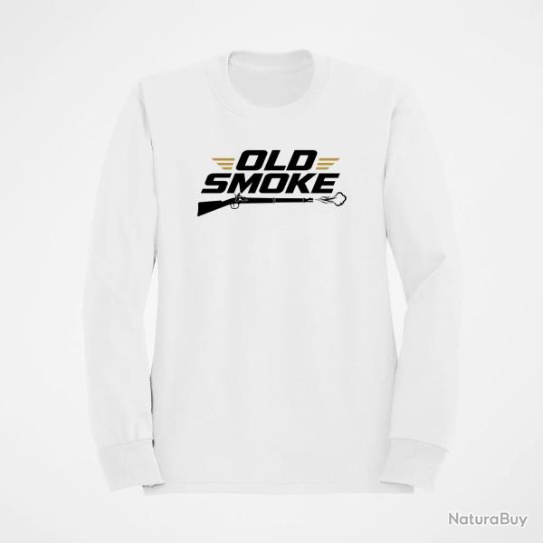 Sweat Tir Sportif Old smoke Blanc / Orange
