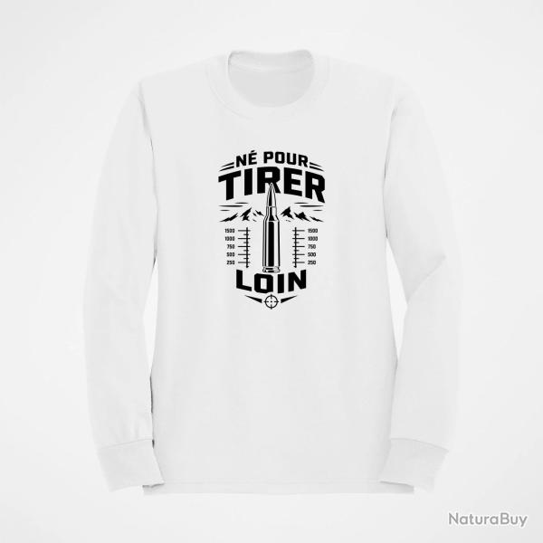 Sweat Tir Sportif N� pour tirer loin Blanc