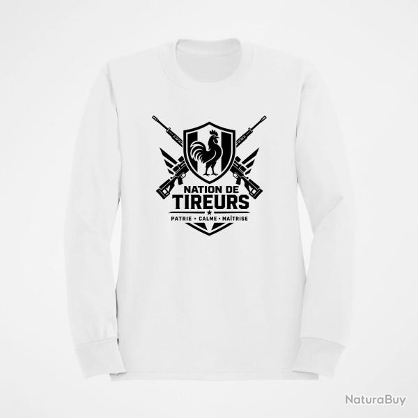 Sweat Tir Sportif Nation de tireurs Blanc