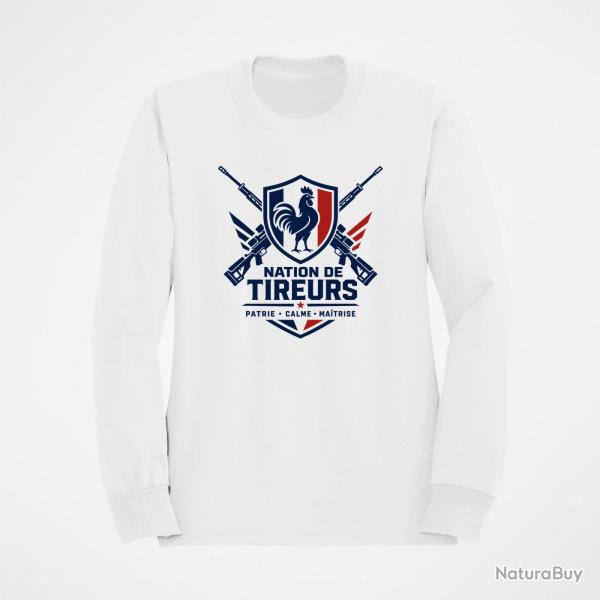 Sweat Tir Sportif Nation de tireurs Blanc / Orange