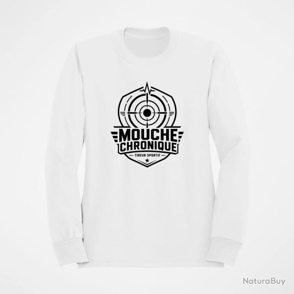 Sweat Tir Sportif Mouche chronique Blanc