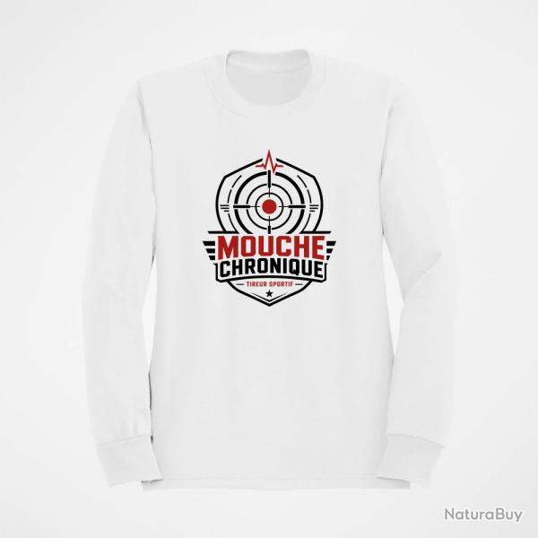 Sweat Tir Sportif Mouche chronique Blanc / Orange