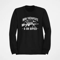 Sweat Tir Sportif Mon th&eacute;rapeute a un bipied Noir