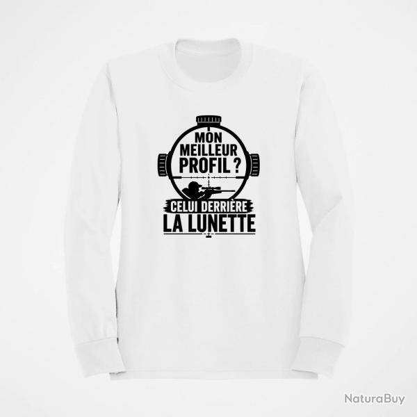 Sweat Tir Sportif Mon meilleur profil Blanc