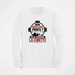 Sweat Tir Sportif Mon meilleur profil Blanc / Orange