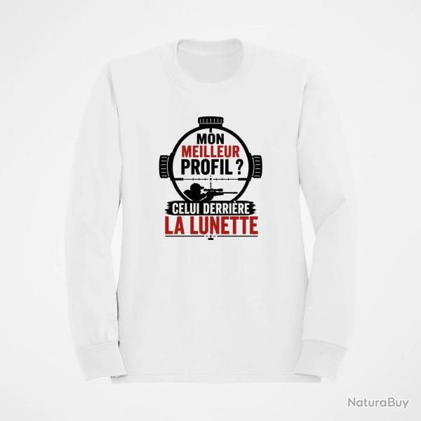 Sweat Tir Sportif Mon meilleur profil Blanc / Orange