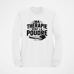Sweat Tir Sportif Ma th&eacute;rapie sent la poudre Douilles Blanc