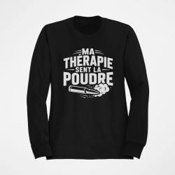 Sweat Tir Sportif Ma th&eacute;rapie sent la poudre Douilles Noir
