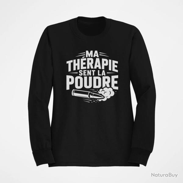 Sweat Tir Sportif Ma th�rapie sent la poudre Douilles Noir
