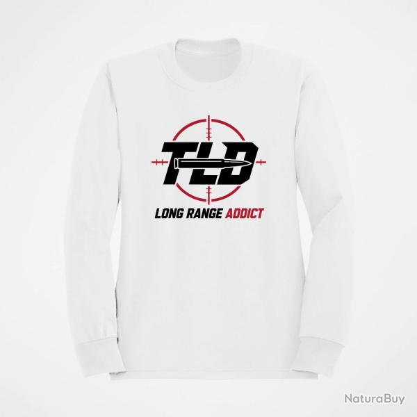 Sweat Tir Sportif Long Range Addict Blanc / Orange