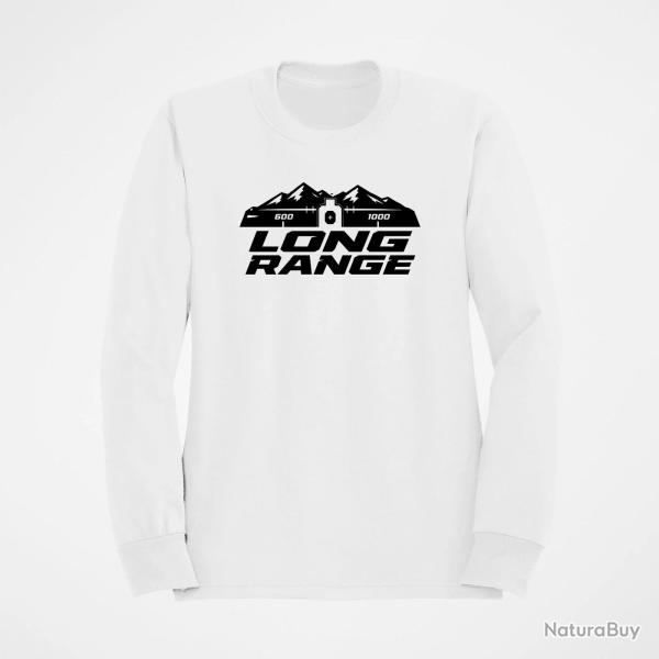 Sweat Tir Sportif Long Range Montagnes 600-1000 Blanc
