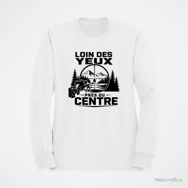 Sweat Tir Sportif Loin des yeux, pr�s du centre Blanc