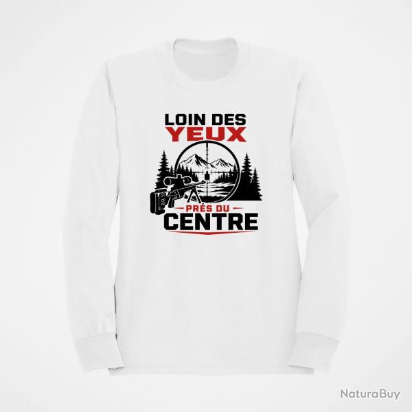 Sweat Tir Sportif Loin des yeux, pr�s du centre Blanc / Orange