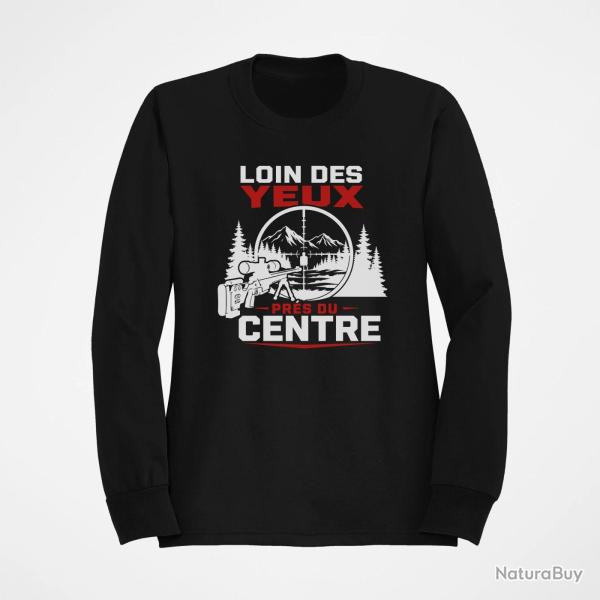 Sweat Tir Sportif Loin des yeux, pr�s du centre Noir / Orange