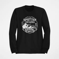 Sweat Tir Sportif Le spotter a toujours raison Noir