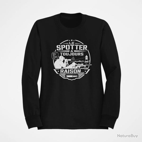 Sweat Tir Sportif Le spotter a toujours raison Noir