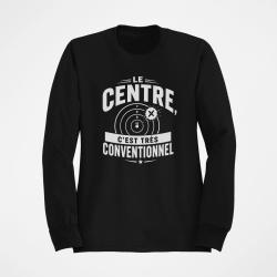 Sweat Tir Sportif Le centre, c'est tr&egrave;s conventionnel Noir