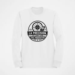 Sweat Tir Sportif La pr&eacute;cision, c'est comme l'ap&eacute;ro Avec mod&eacute;ration Blanc