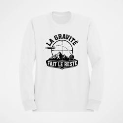 Sweat Tir Sportif La gravit&eacute; fait le reste Blanc