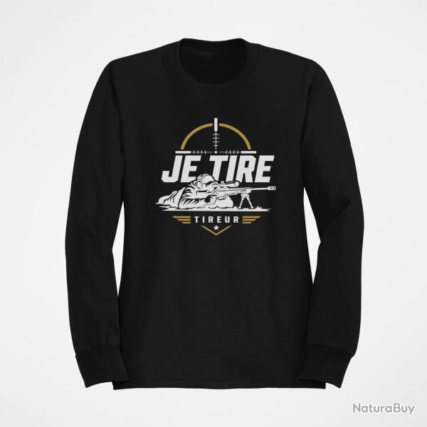 Sweat Tir Sportif Je tire Noir / Orange