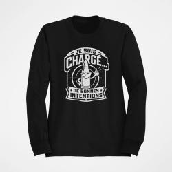 Sweat Tir Sportif Je suis charg&eacute; de bonnes intentions Noir