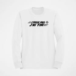 Sweat Tir Sportif J'peux pas, j'ai tir Cible orange Blanc