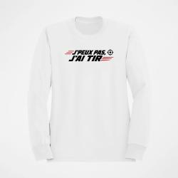 Sweat Tir Sportif J'peux pas, j'ai tir Cible orange Blanc / Orange
