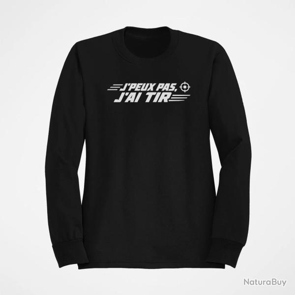 Sweat Tir Sportif J'peux pas, j'ai tir Cible orange Noir