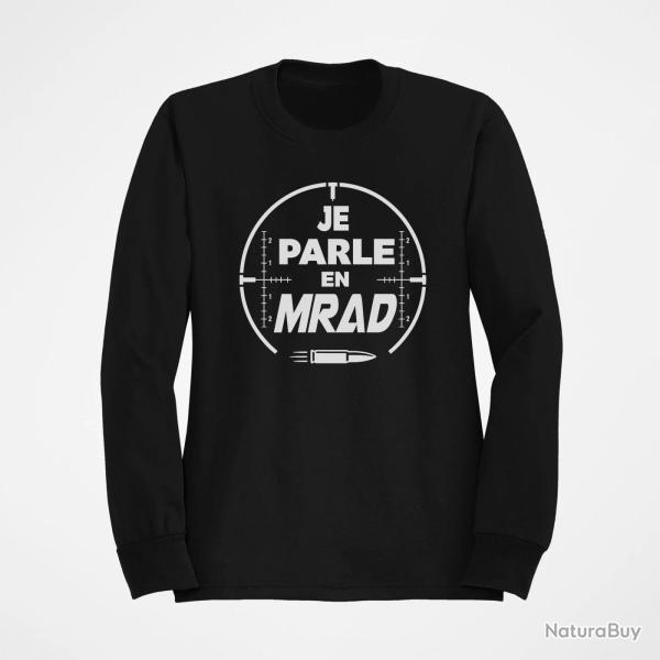 Sweat Tir Sportif Je parle en MRAD Noir