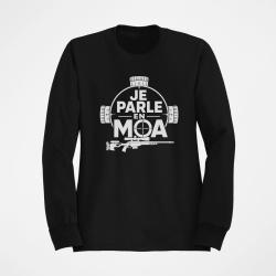 Sweat Tir Sportif Je parle en MOA Noir