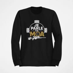 Sweat Tir Sportif Je parle en MOA Noir / Orange