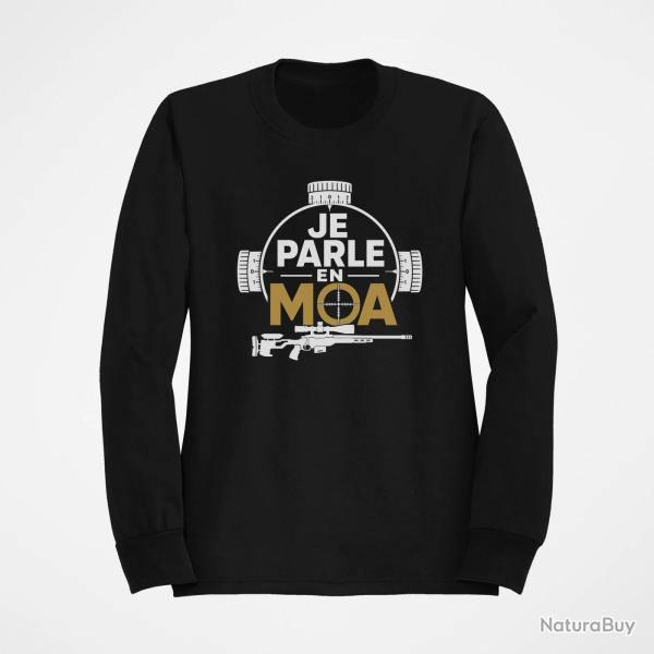 Sweat Tir Sportif Je parle en MOA Noir / Orange